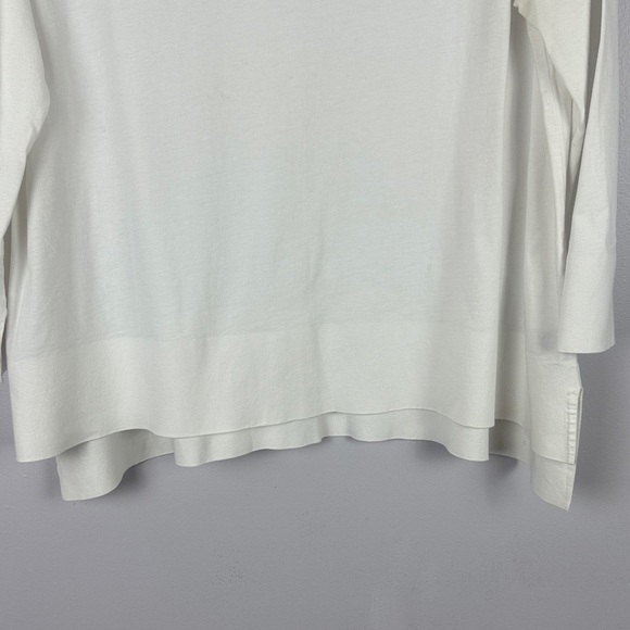 Habitat 100% Cotton White 3/4 Sleeve Top Size Large - Picture 6 of 9
